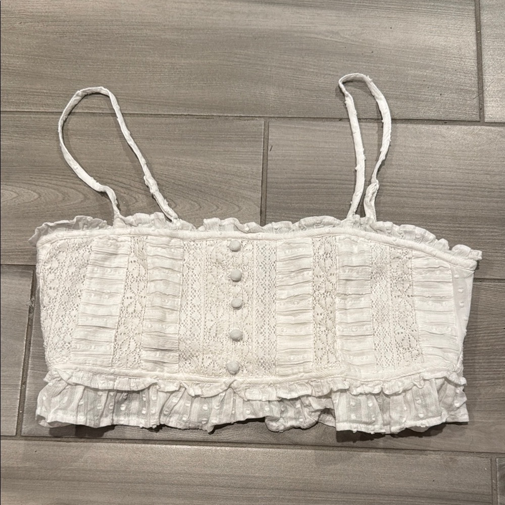 American Eagle Outfitters Ruffled crop top size M